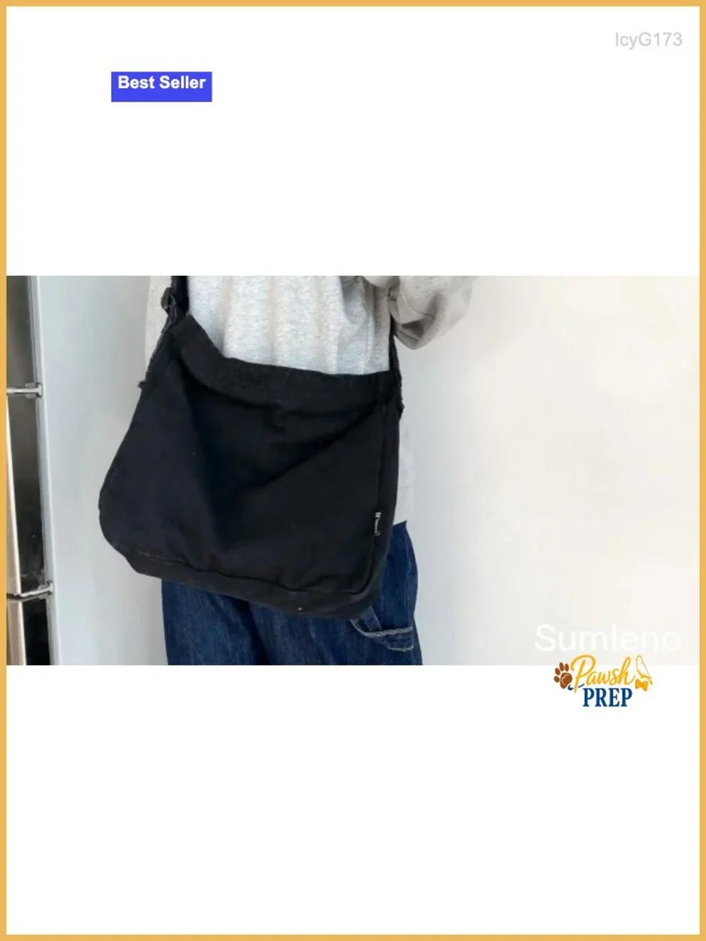 Grunge Boho Hobo Crossbody Bag Canvas Sling Purse Y2K Gothic Goth Travel